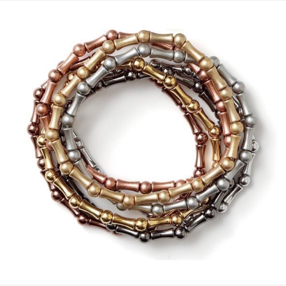 Lia Sophia | Mixed Metal Foild Elastic Bracelets